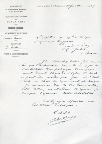 Ajournement de l'installation